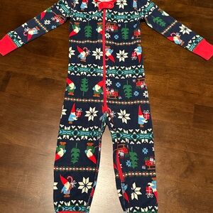 Hanna Andersson 3T Holiday Gnome Zipper Pajamas